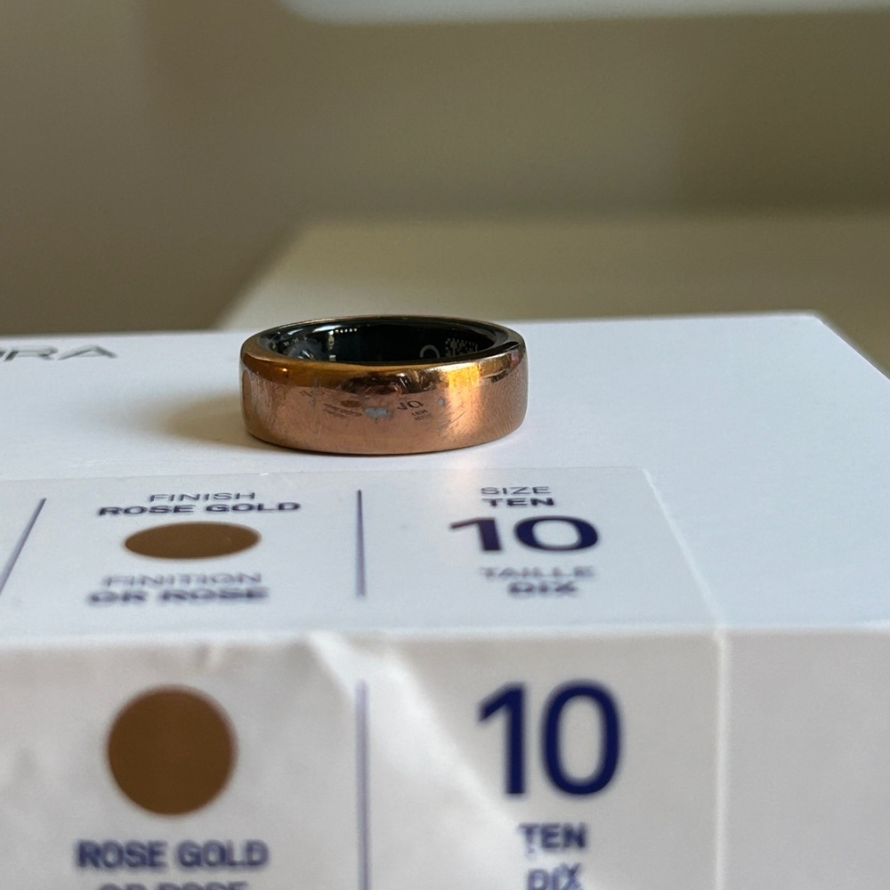 Oura Ring  Gen 3 Horizon Rose Gold size 10 - Picture 2 of 8